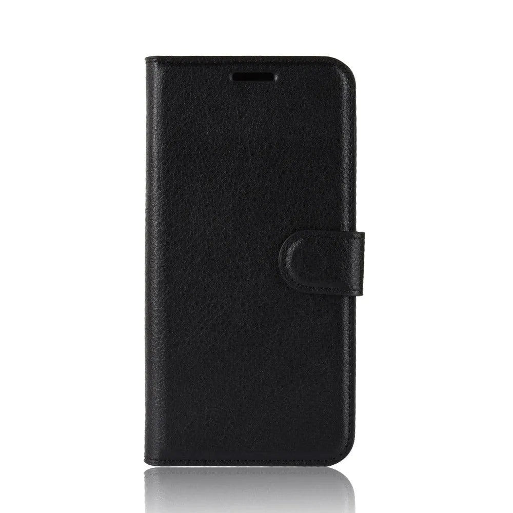 For Samsung Galaxy Note 10 Wallet Case Cover PU Leather Black