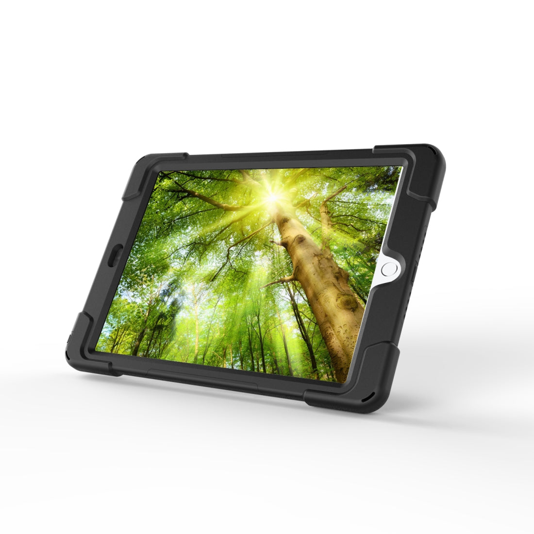 For Samsung Galaxy Tab S6 360 Degree Rotation PC + Silicone Protective Case with Holder & Hand-strap Light Green