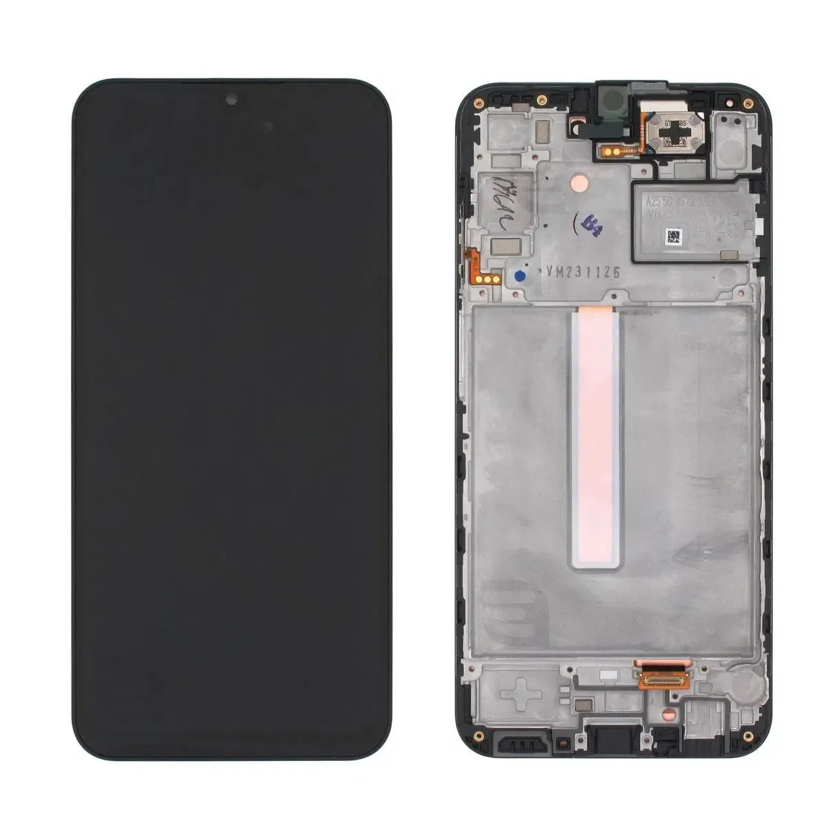 Samsung Galaxy A25 SM-A256 Display Screen Replacement Assembly with Frame Black | Original Service Pack