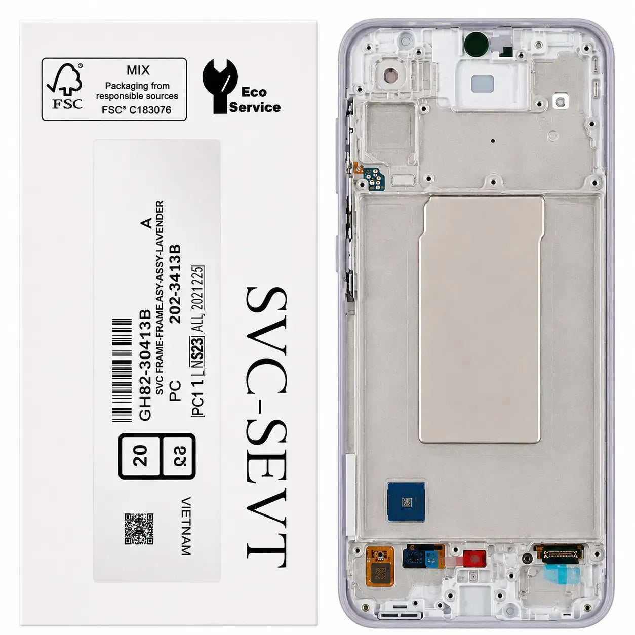 Samsung Galaxy A36 SM-A366 Display Screen Replacement Assembly with Frame Lavender | Original Service Pack