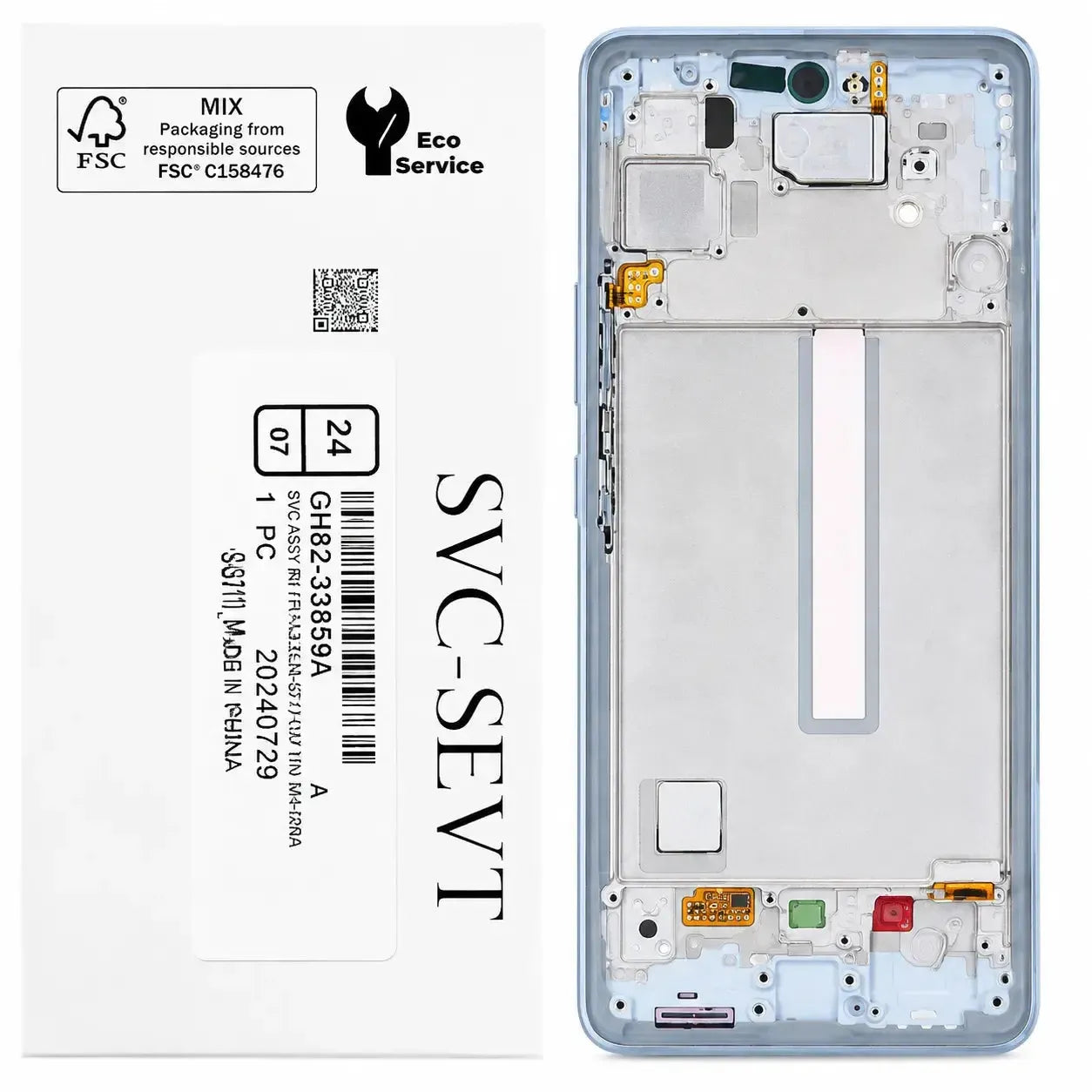 Samsung Galaxy A53 5G SM-A536 Display Screen Replacement Assembly with Frame Blue | Original Service Pack