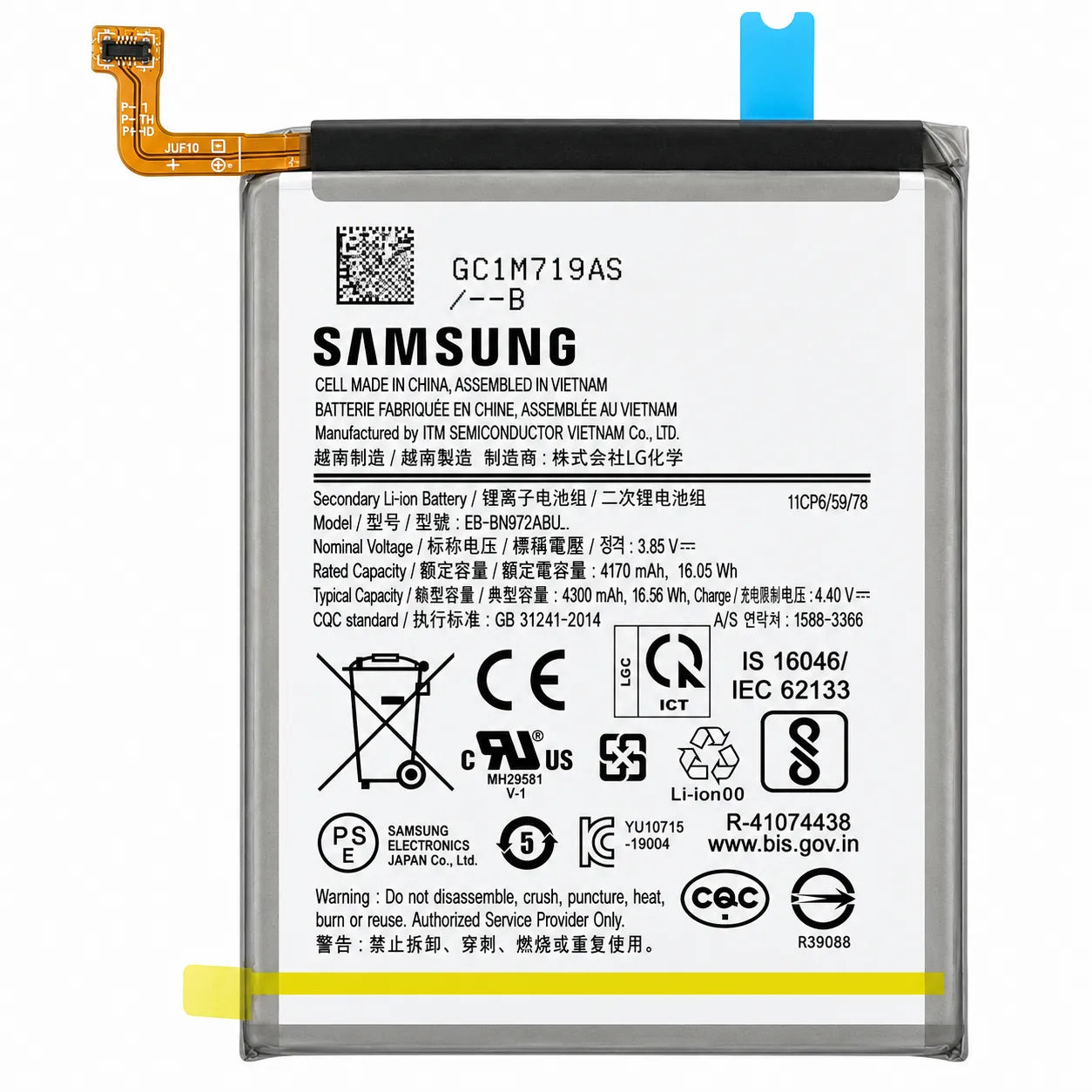Samsung Galaxy Note 10 Plus SM-N975 Battery EB-BN972ABU 4300mAh | GH82-20814A Original Service Pack