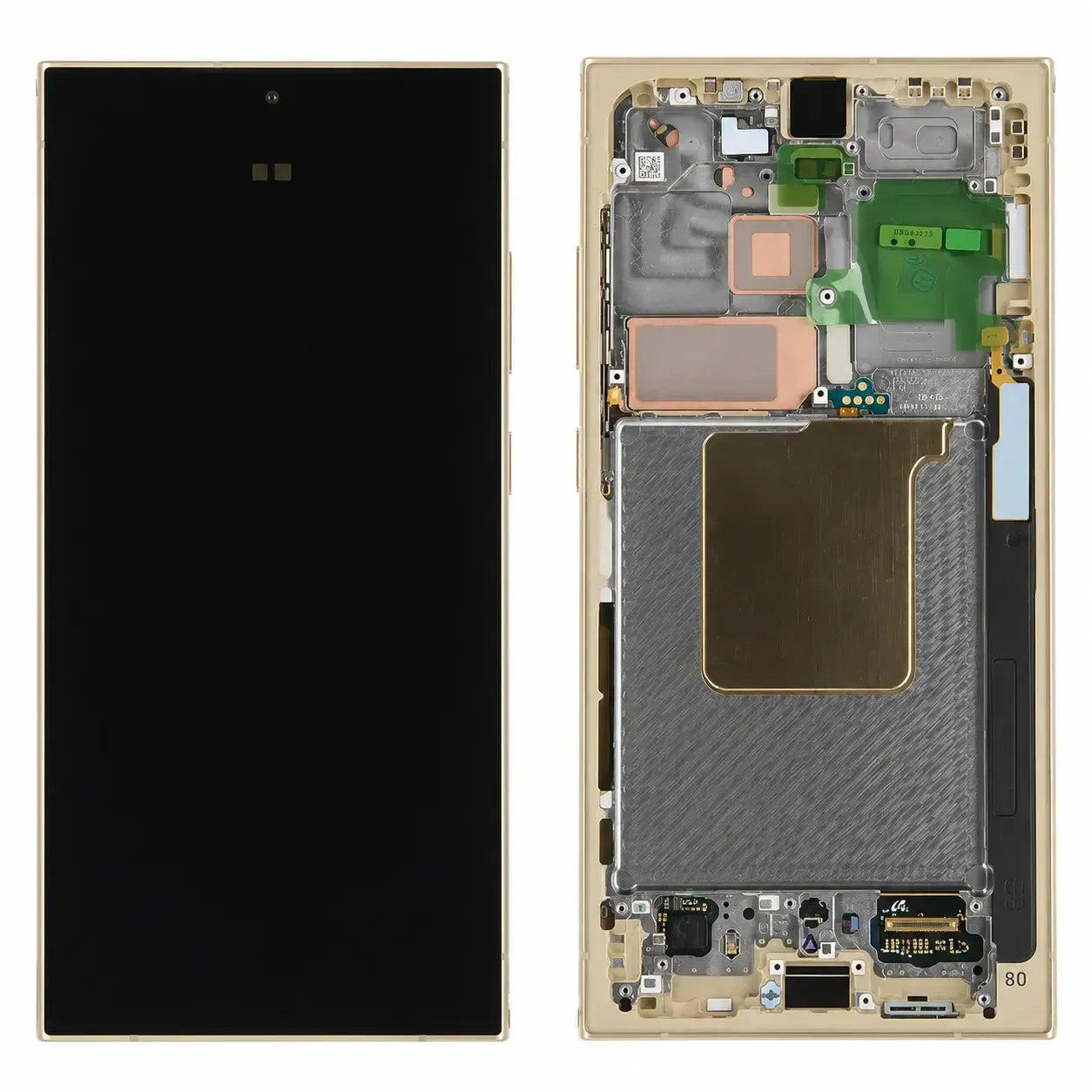 Samsung Galaxy S24 Ultra SM-S928 Display Screen Replacement Assembly with Frame Titanium Yellow | Original Service Pack
