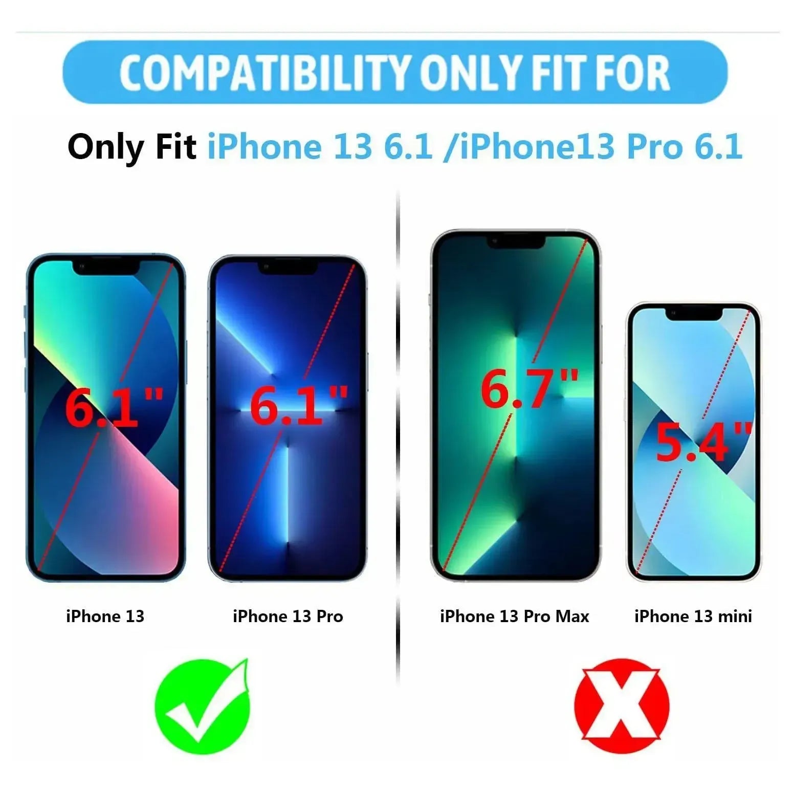 Screen Protector For Apple iPhone 13 / 13 Pro Tempered Glass