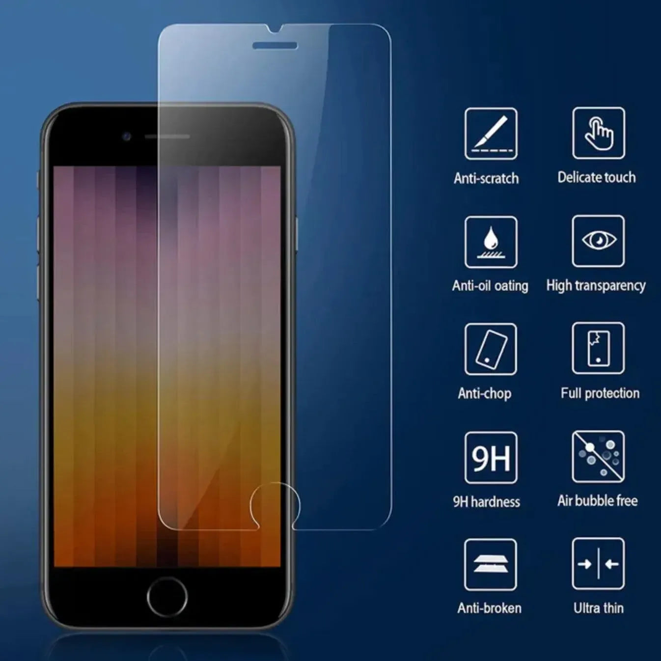 Screen Protector For Apple iPhone SE 2022 Tempered Glass