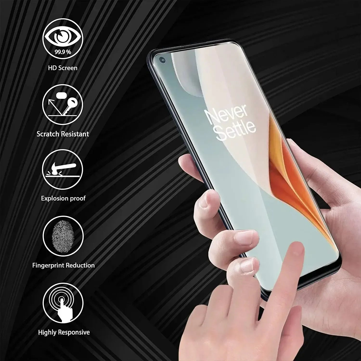 Screen Protector For OnePlus Nord N200 5G Tempered Glass