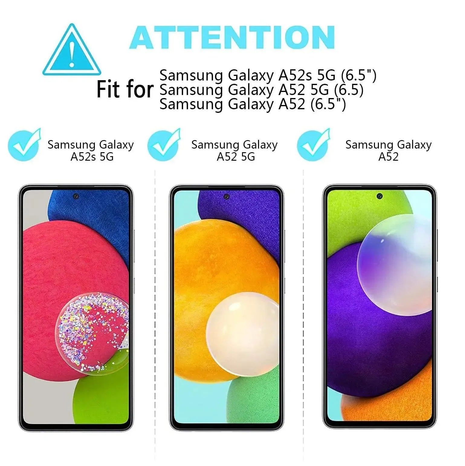 Screen Protector For Samsung Galaxy A52 / A52 5G Tempered Glass