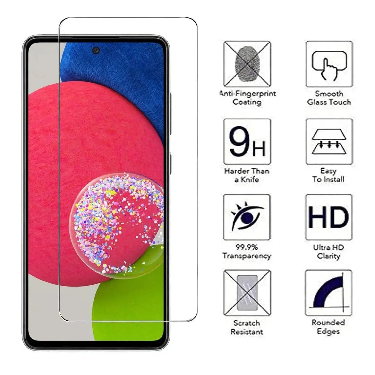 Screen Protector For Samsung Galaxy A52 / A52 5G Tempered Glass