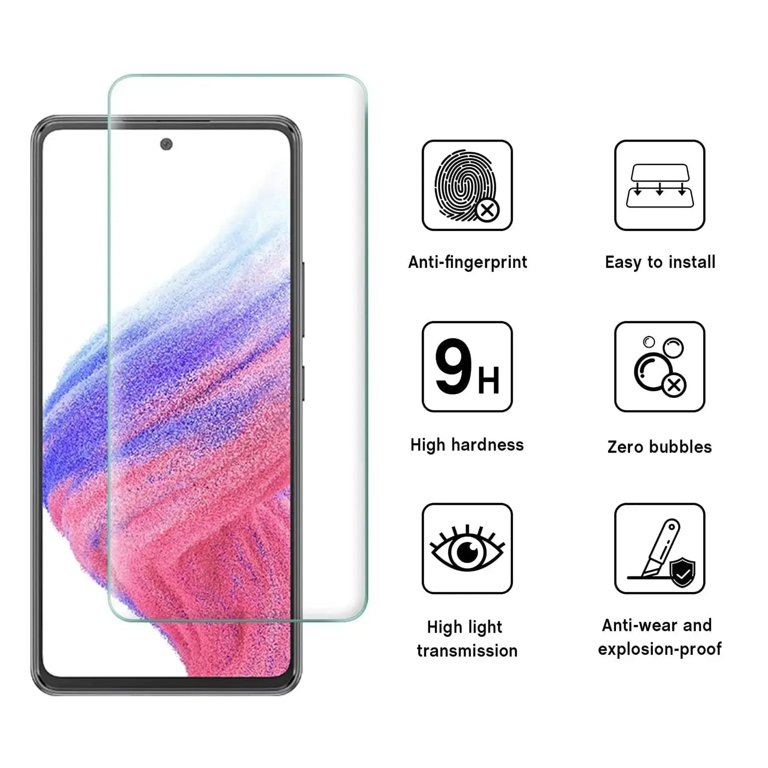 Screen Protector For Samsung Galaxy A53 5G Tempered Glass