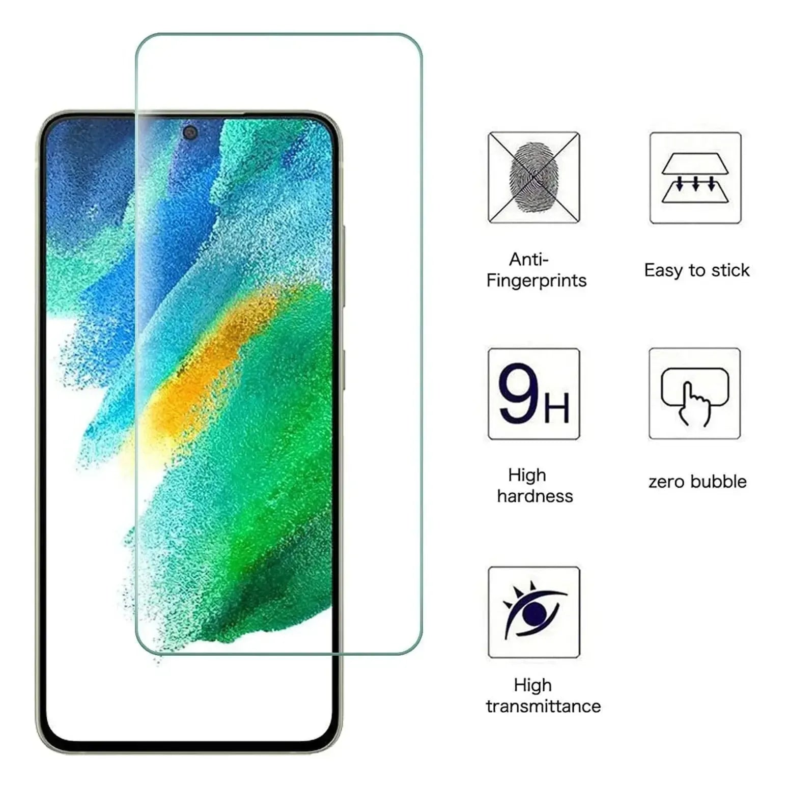 Screen Protector For Samsung Galaxy S21 FE 5G Tempered Glass