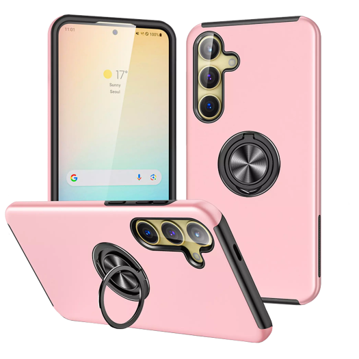 For Samsung Galaxy A35 5G / A55 5G Dual Layer Invisible Ring Case Pink