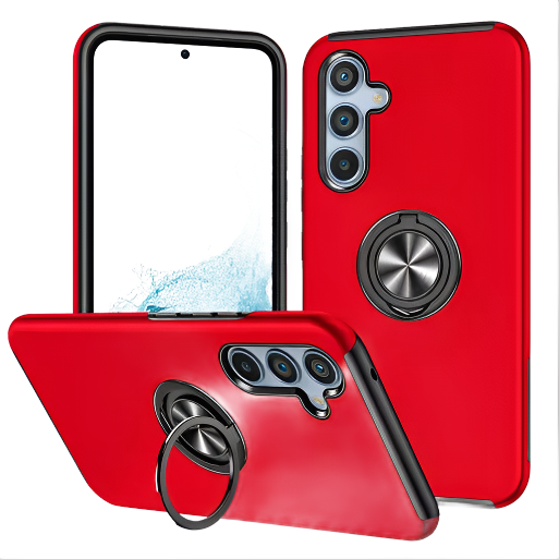 For Samsung Galaxy A05s Dual Layer Invisible Ring Case Red-www.firsthelptech.ie