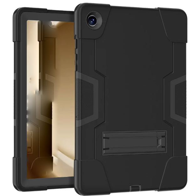 For Samsung Galaxy Tab A9 SM-X110 Hard Case Survivor with Stand Black