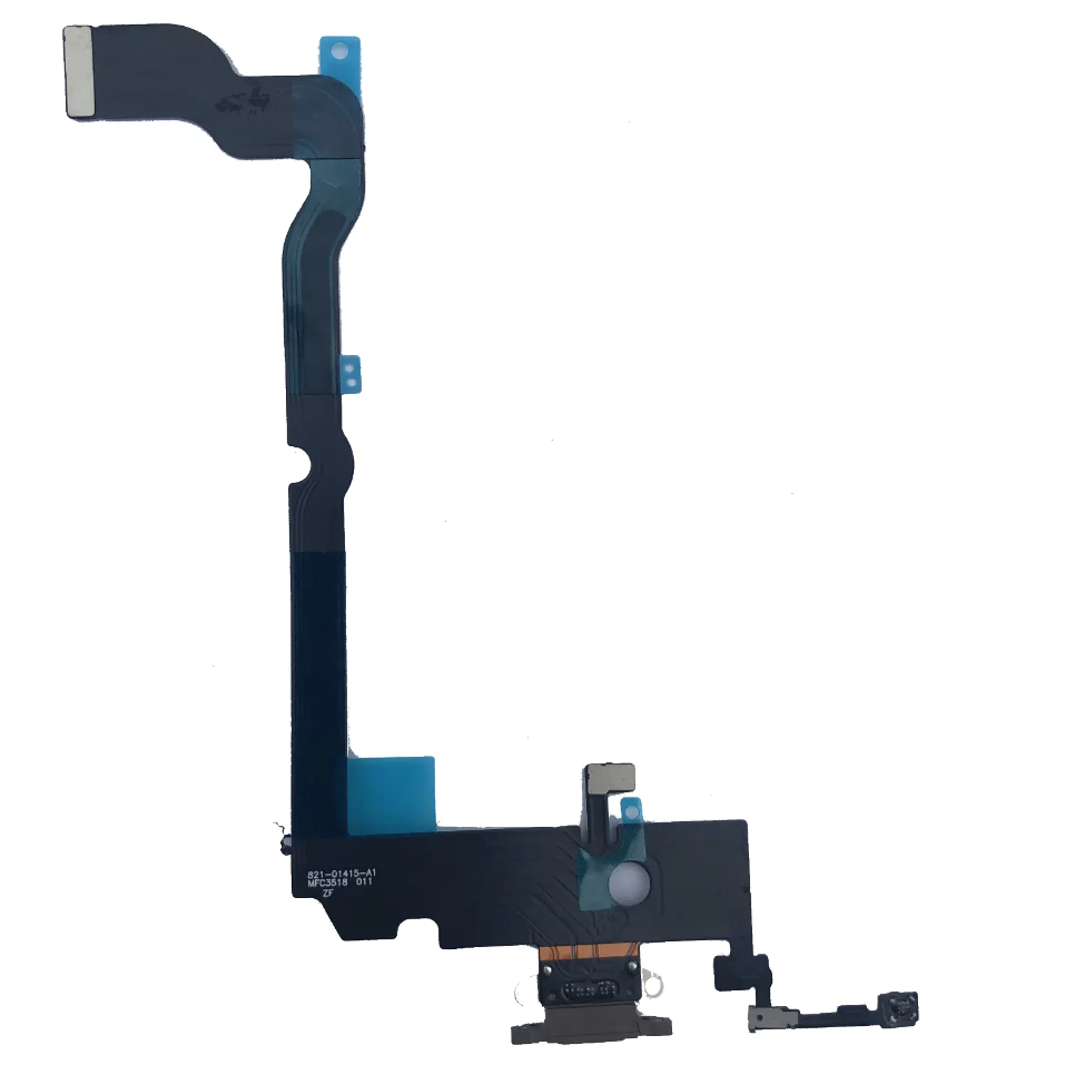 For Apple iPhone XS Max Charging Port Flex Cable Replacement - Black-www.firsthelptech.ie