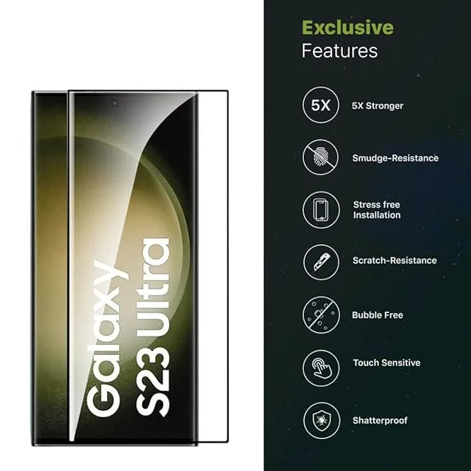 For Samsung Galaxy S23 Ultra Full Coverage 9D Tempered Glass