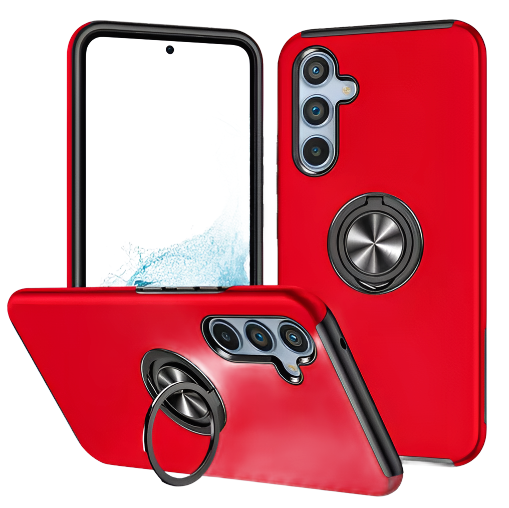 For Samsung Galaxy A16 Dual Layer Invisible Ring Case Red