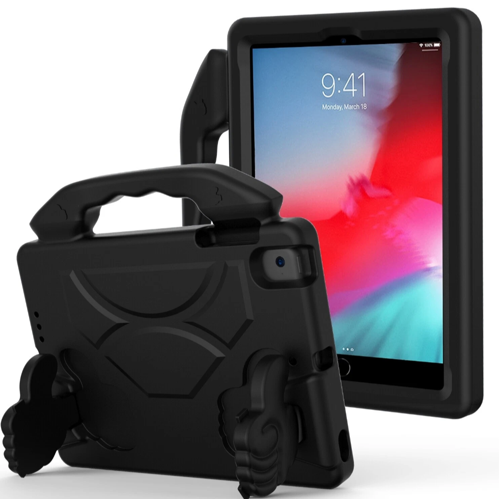 For Apple iPad Mini 4 / 5 Kids Friendly Case Shockproof Cover With Thumbs Up - Black