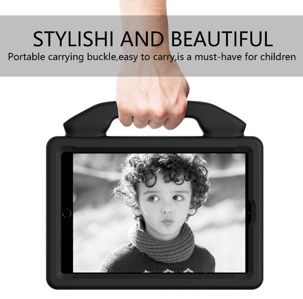 For Apple iPad Mini 4 / 5 Kids Friendly Case Shockproof Cover With Thumbs Up - Black