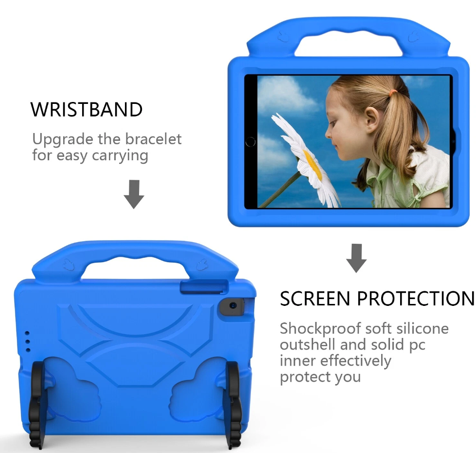 For Apple iPad Mini 4 / 5 Kids Friendly Case Shockproof Cover With Thumbs Up - Blue