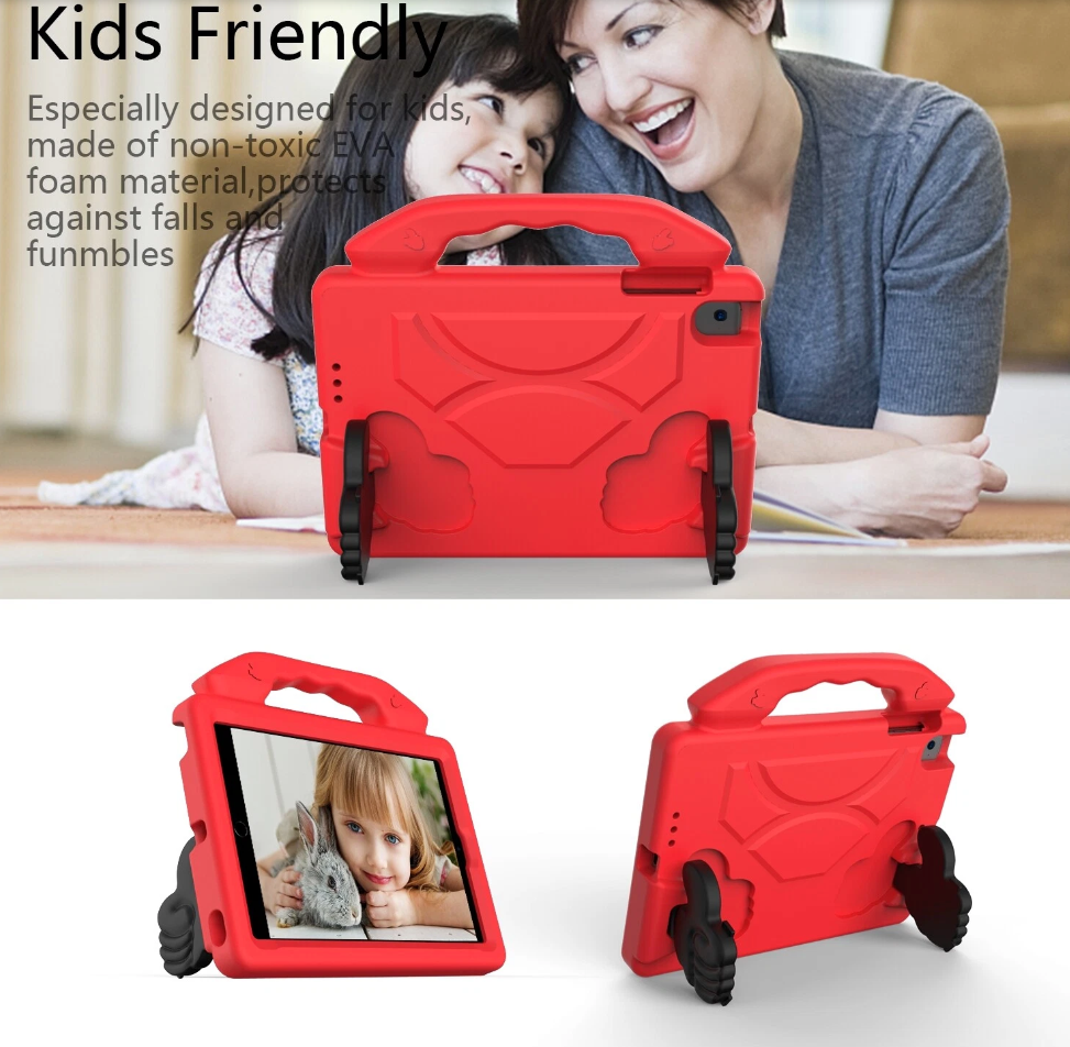 For Apple iPad Mini 1 / 2 / 3 Kids Friendly Case Shockproof Cover With Thumbs Up - Red