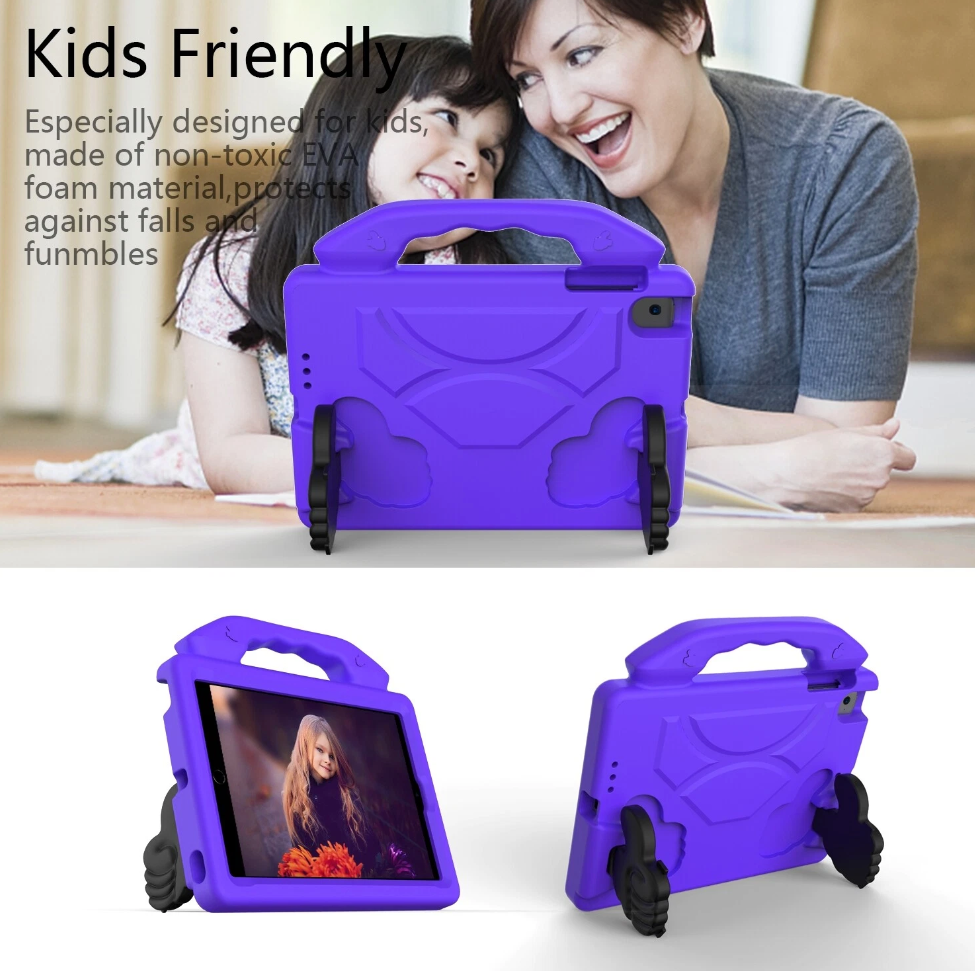 For Apple iPad Mini 1  / 2 / 3 Kids Friendly Case Shockproof Cover With Thumbs Up - Purple