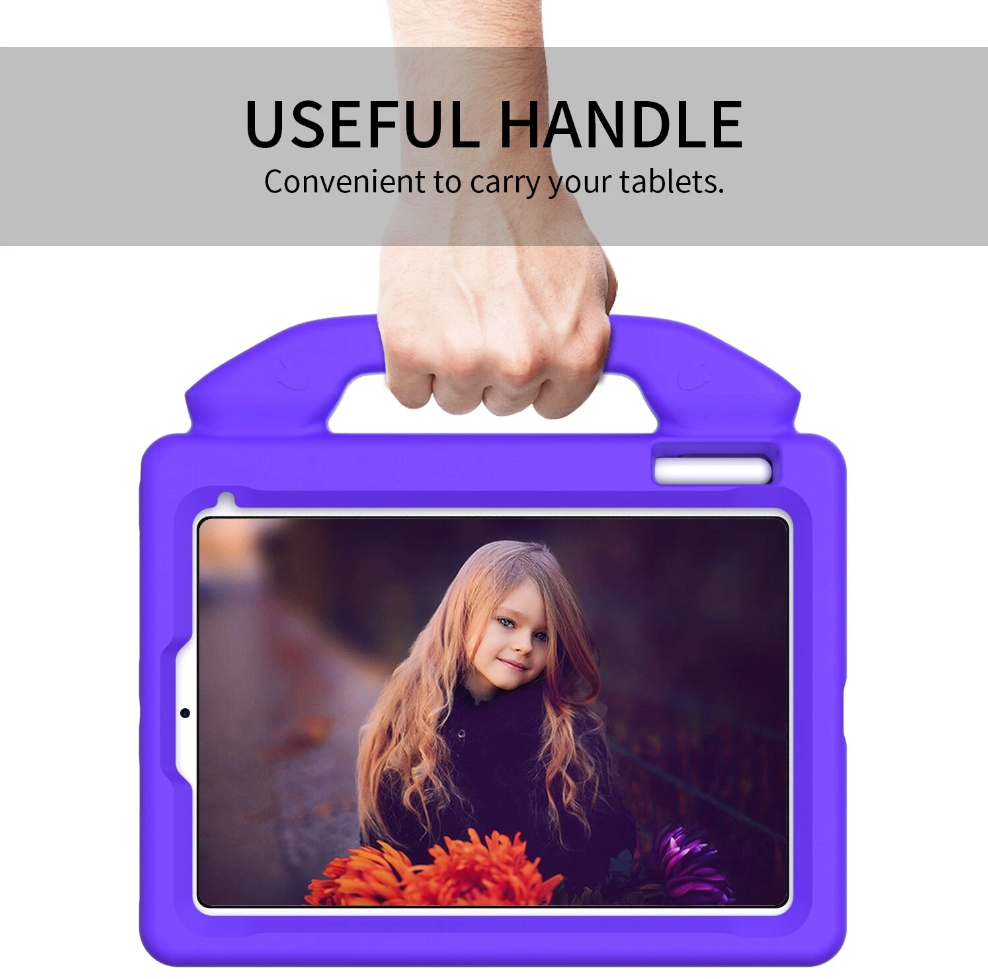For Apple iPad Mini 6 Kids Friendly Case Shockproof Cover With Thumbs Up - Purple