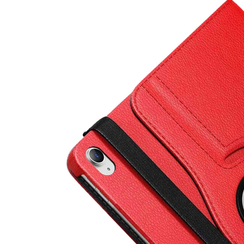 For Apple iPad 2025 11th Gen 360 Degree Rotating Stand Wallet Case Red
