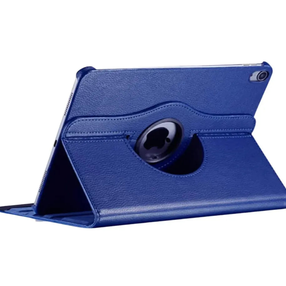 For Apple iPad 2025 11th Gen 360 Degree Rotating Stand Wallet Case Blue
