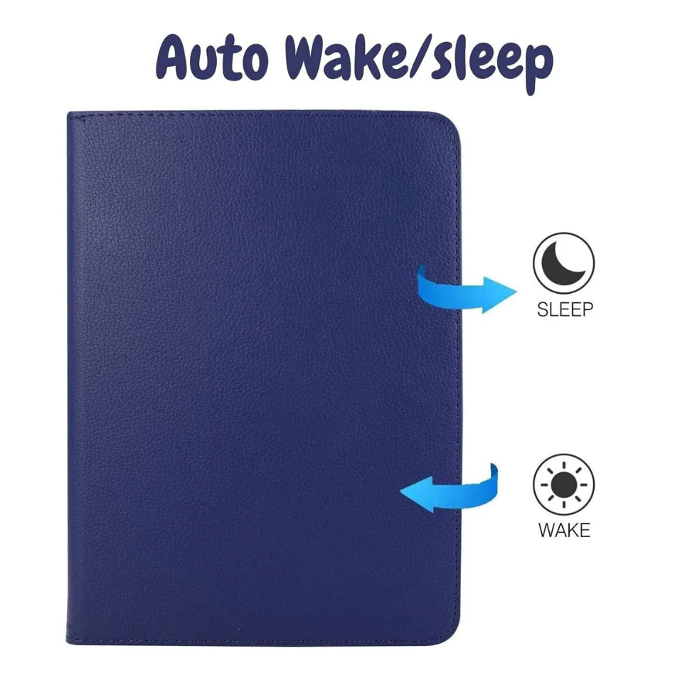 For Apple iPad 10th Gen (10.9) 2022 360 Degree Rotating Stand Wallet Case Blue