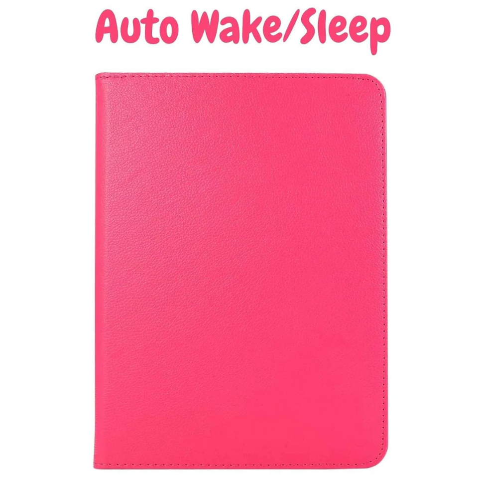 For Apple iPad 10th Gen (10.9) 2022 360 Degree Rotating Stand Wallet Case Rose
