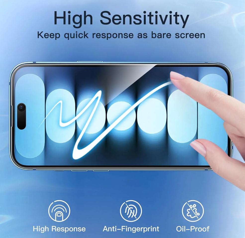 Privacy Anti Spy Screen Protector For Apple iPhone 15 Pro Tempered Glass-www.firsthelptech.ie