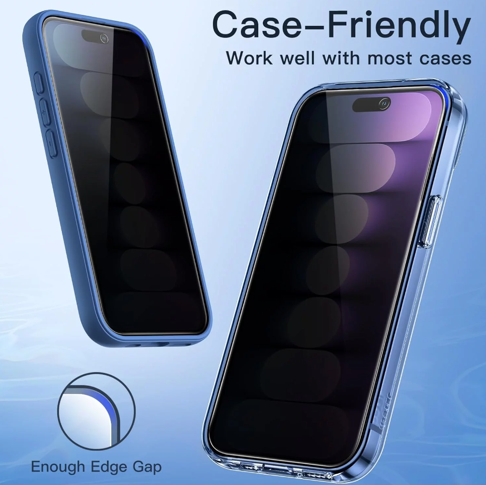 Privacy Anti Spy Screen Protector For Apple iPhone 15 Pro Tempered Glass-www.firsthelptech.ie