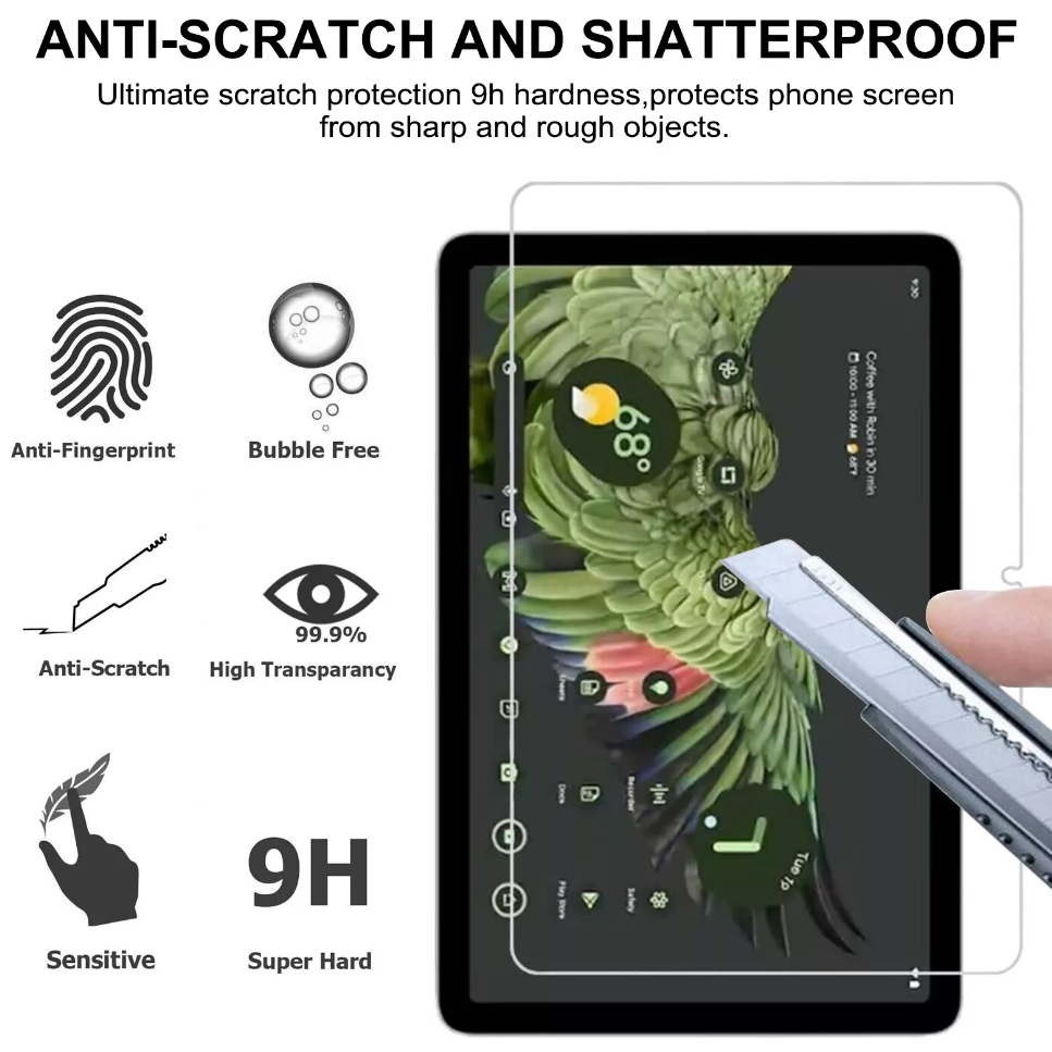 For Google Pixel Tablet Tempered Glass Screen Protector-www.firsthelptech.ie