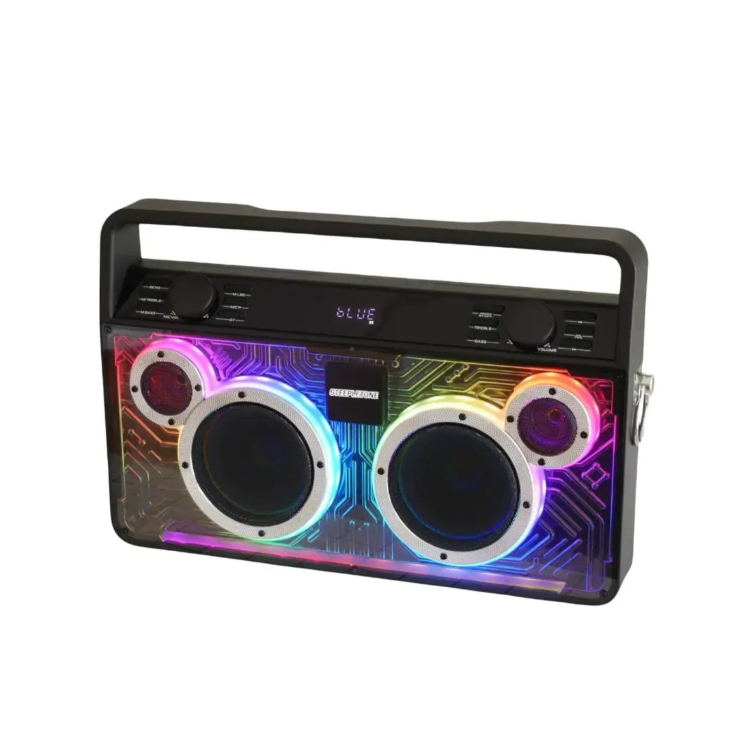 Sonic Bluetooth Boombox Party Speaker Black