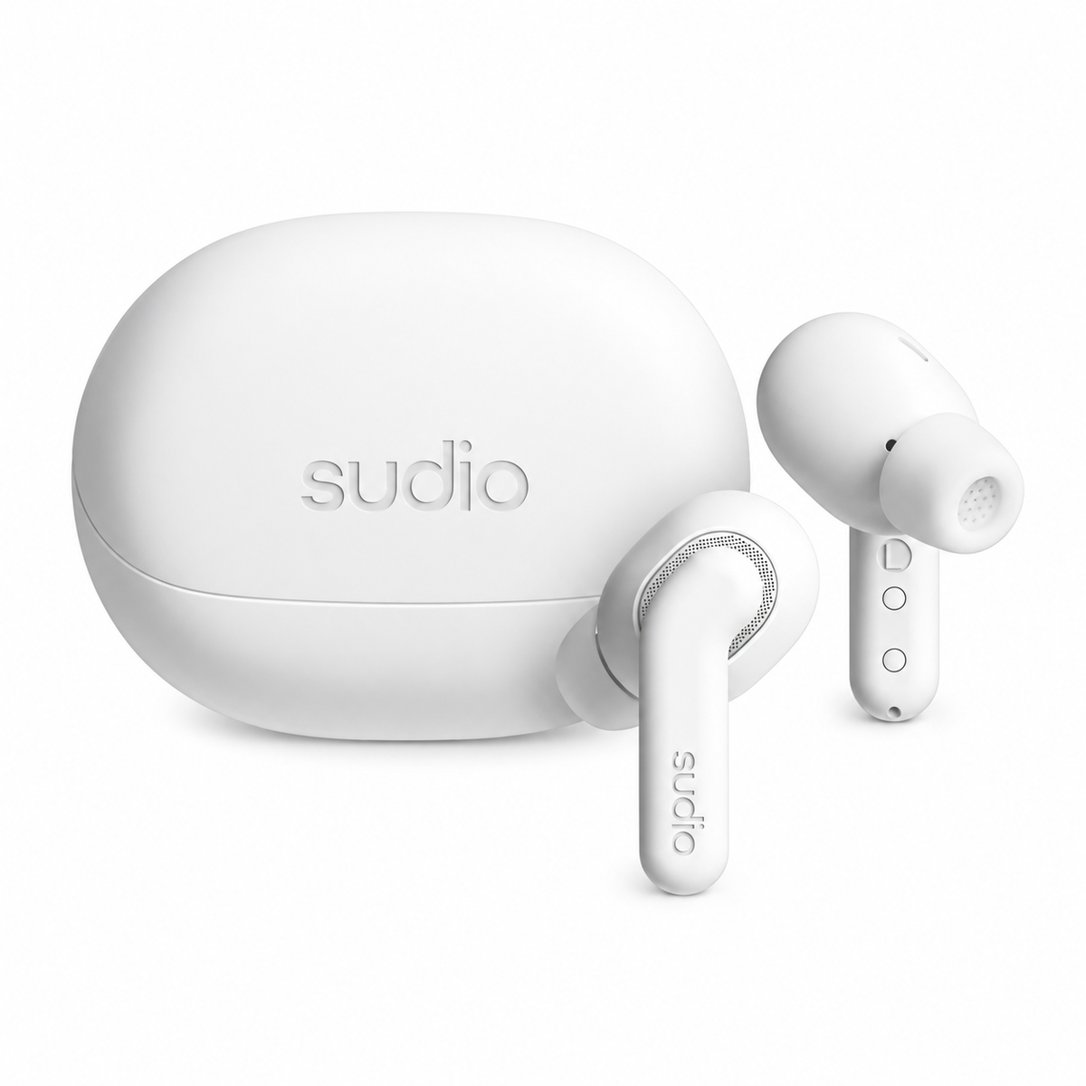 Sudio E4 PRO Modern Hybrid Noise Cancelling Earbuds - Cloud White