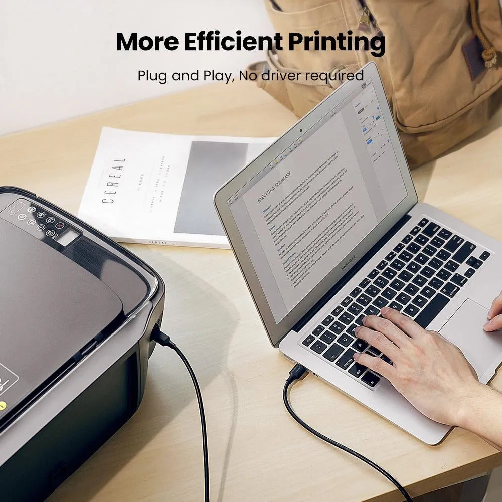 UGREEN 10350 USB 2.0 AM to BM Print Cable 1.5m Black