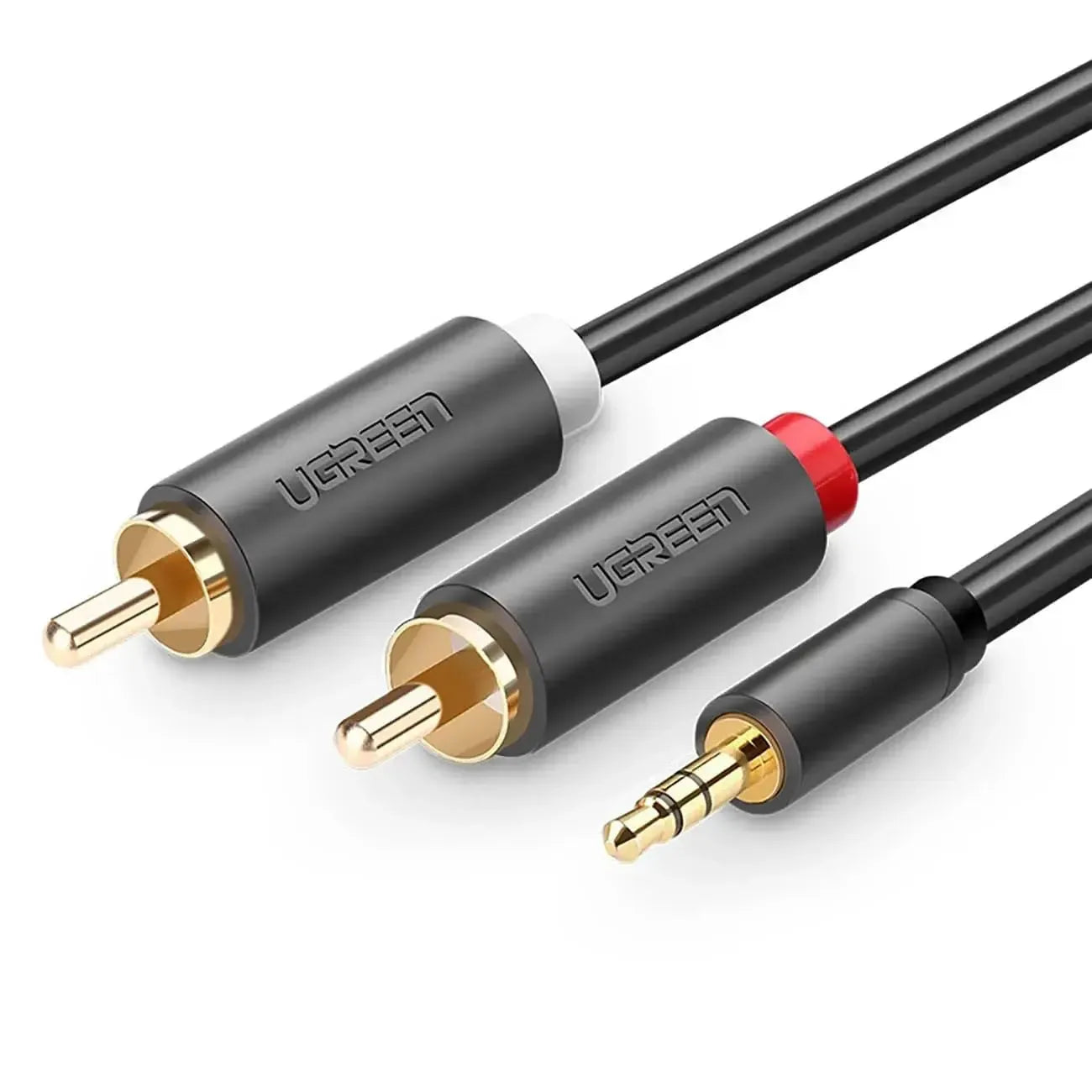 UGREEN 10510 3.5mm Male To 2 RCA Male Audio Cable 2m Gray