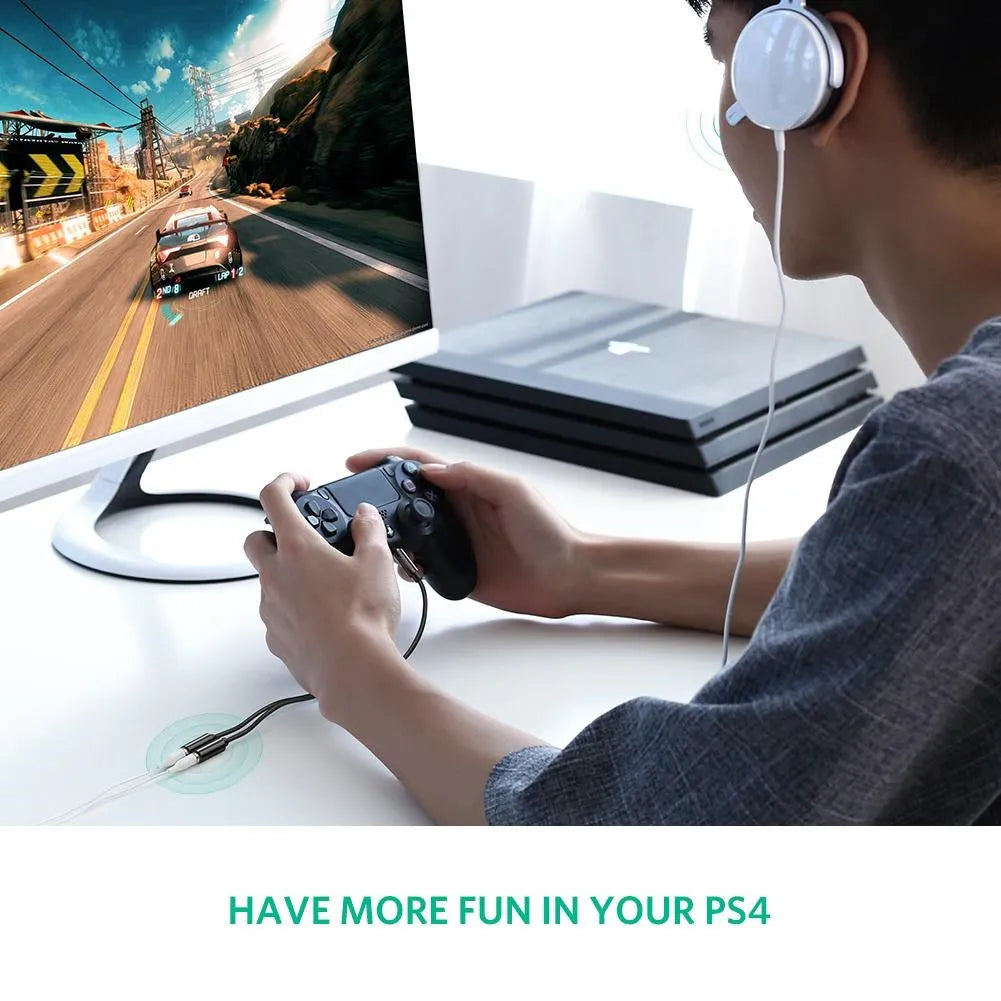 UGREEN 30620 3.5mm Male to 2 Female Audio Cable Black