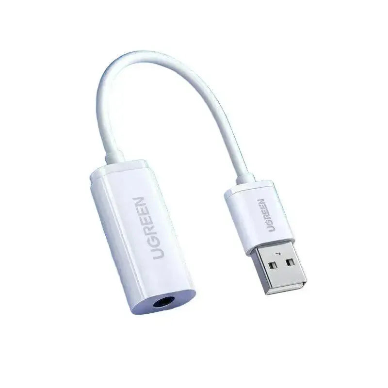 UGREEN 30712 USB A Male To 3.5mm Aux Cable White