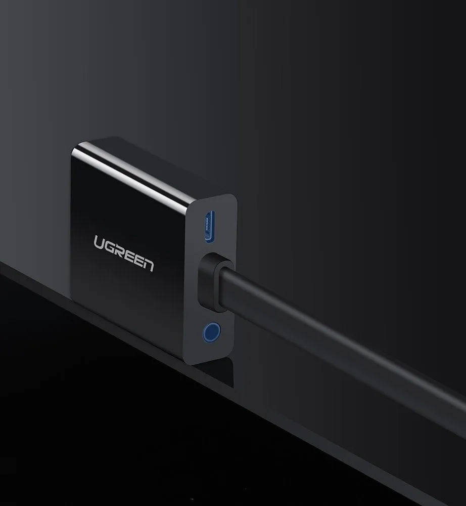 UGREEN 40248 HDMI to VGA With Audio Port Converter Black