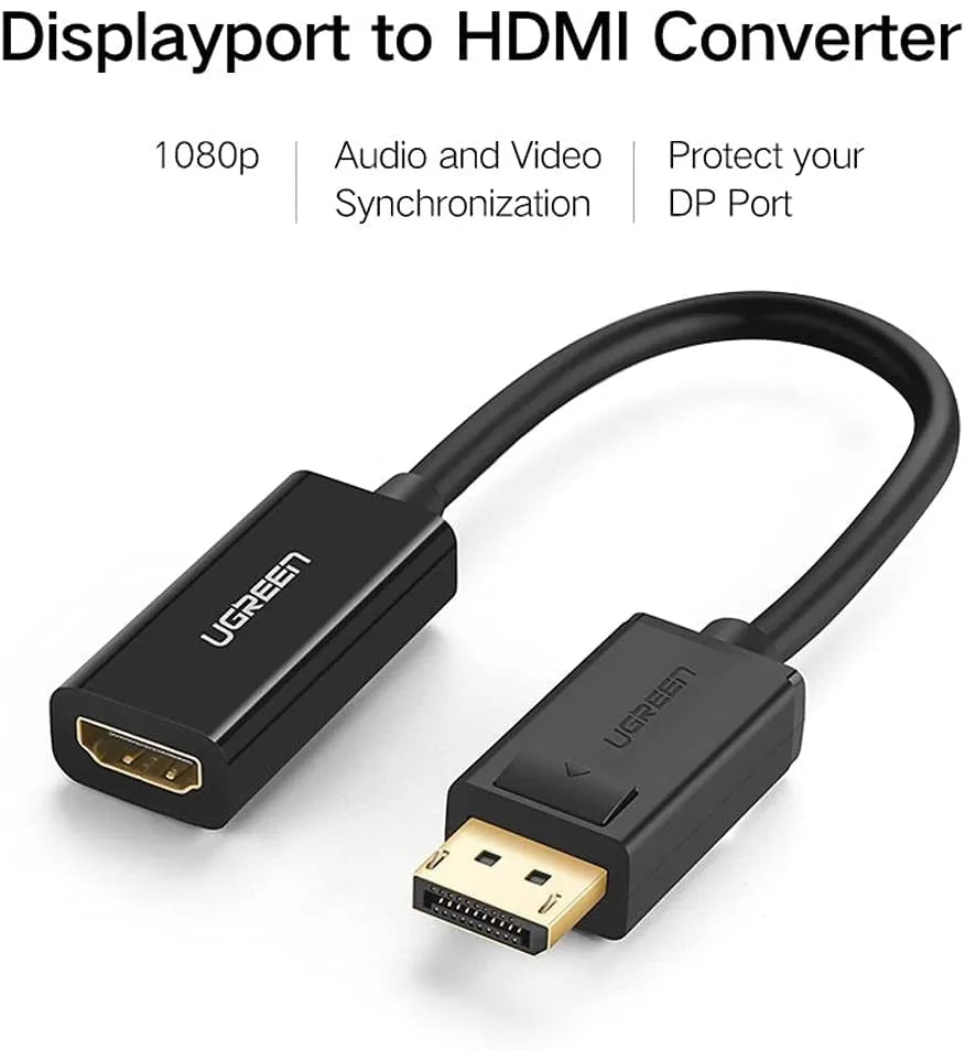 UGREEN 40362 DisplayPort to HDMI Female Converter 1080P 160Hz Black