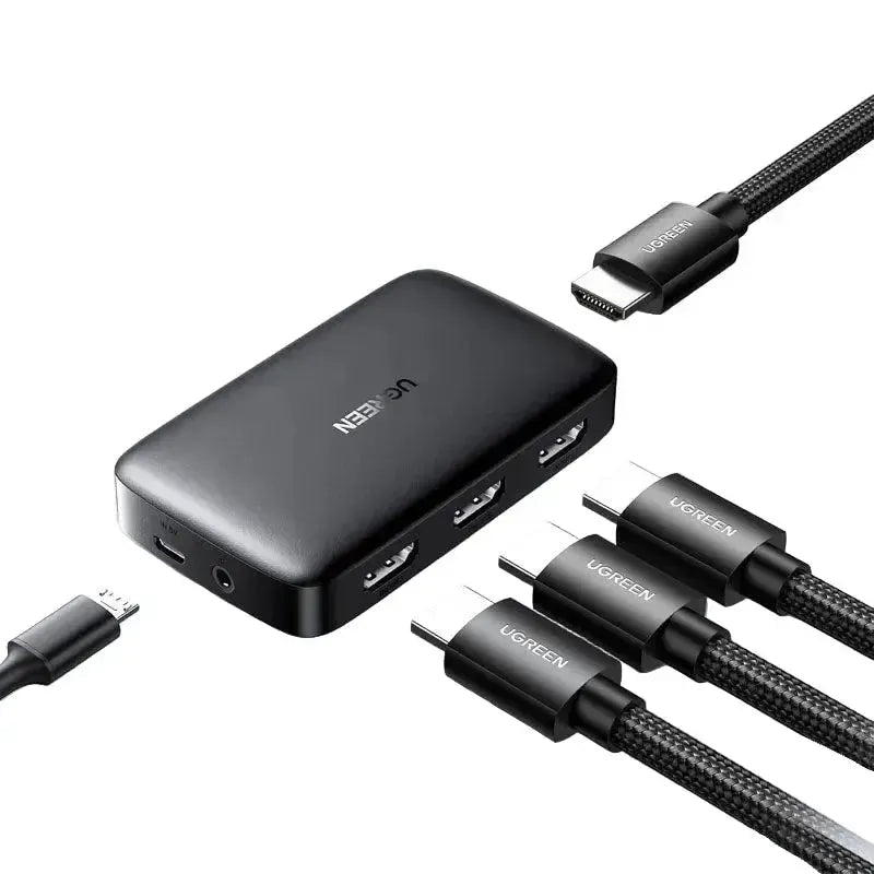UGREEN 80125 HDMI 3 In 1 Out 4K 30HZ Switch Black