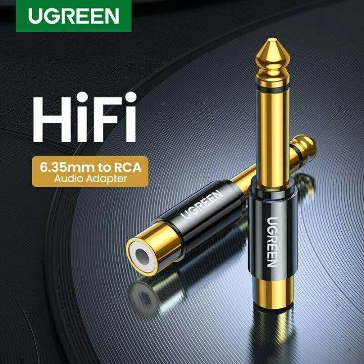 UGREEN 80731 6.35mm Male To RCA Female Adapter