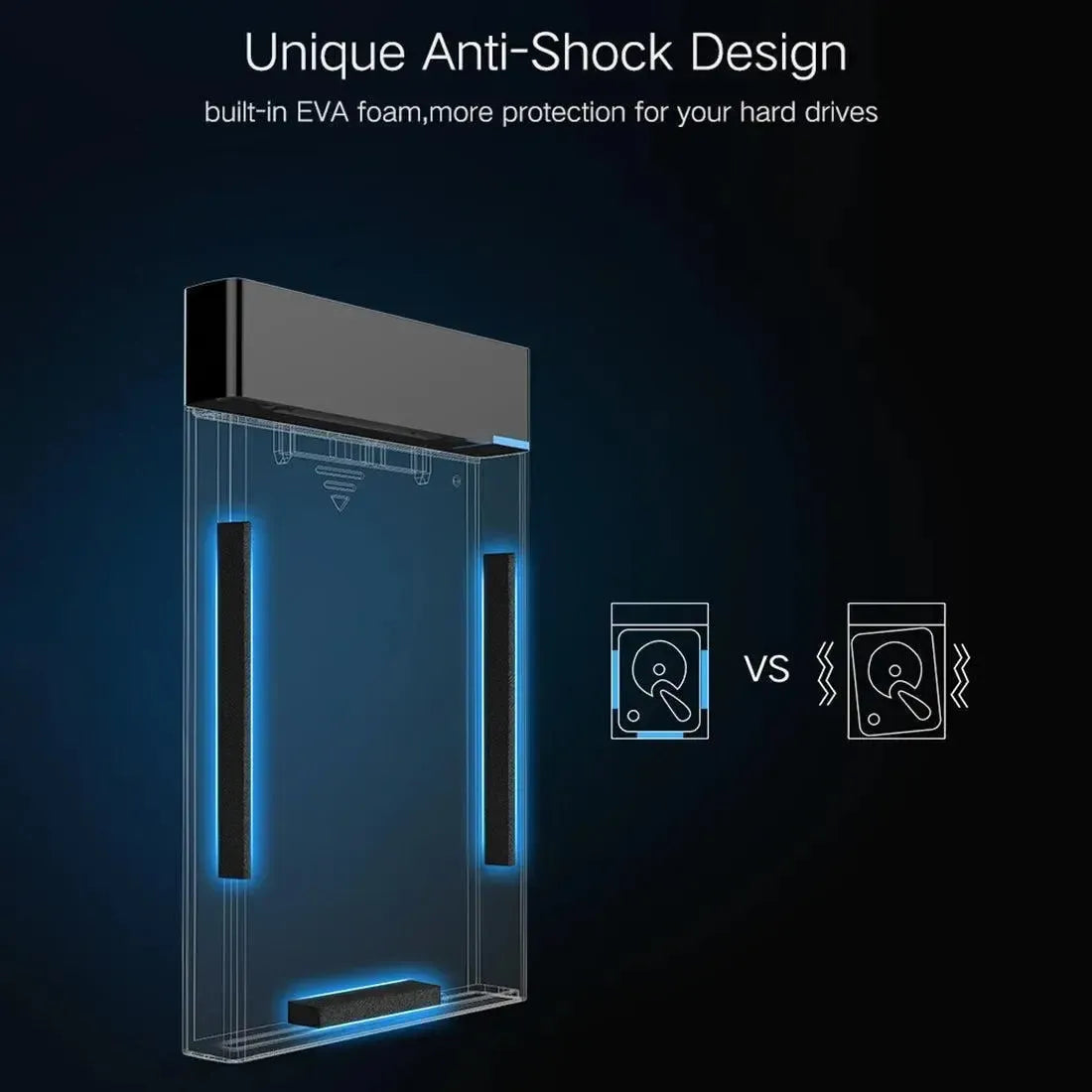 UGREEN US221 HDD Enclosure 2.5 Inch SATA To USB 3.0 SSD Adapter Hard Disk Drive Box External HDD Case Support UASP Protocol
