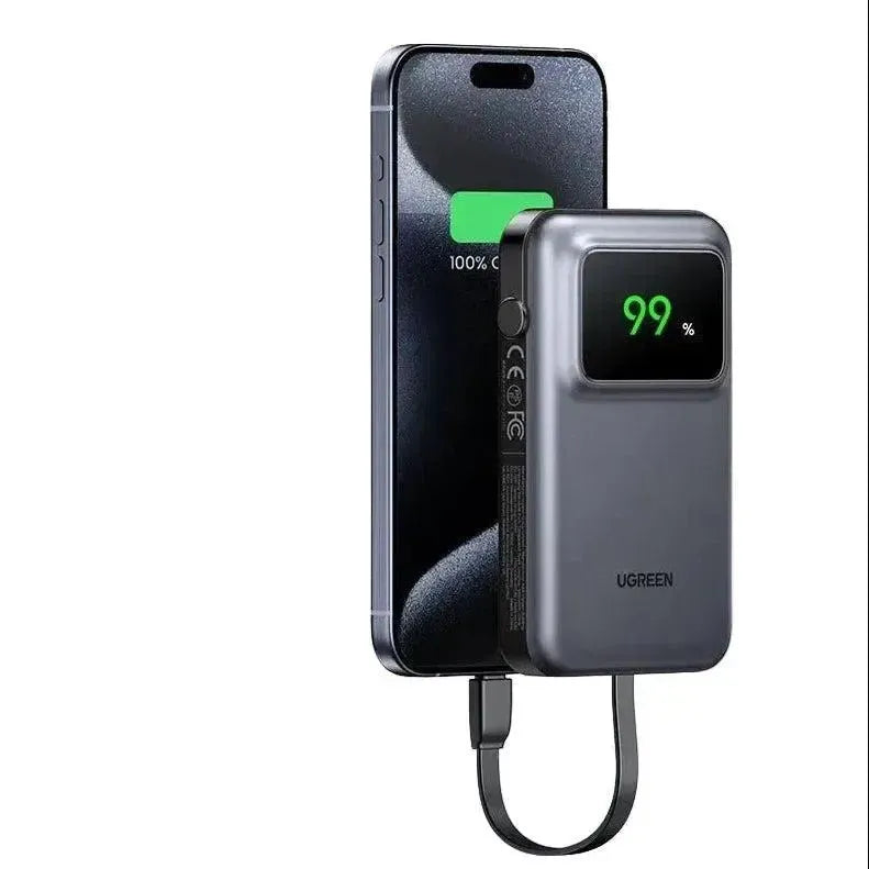 UGREEN Uno Magnetic 35603B 30W 10000mAh Power Bank With Type-C Cable Black