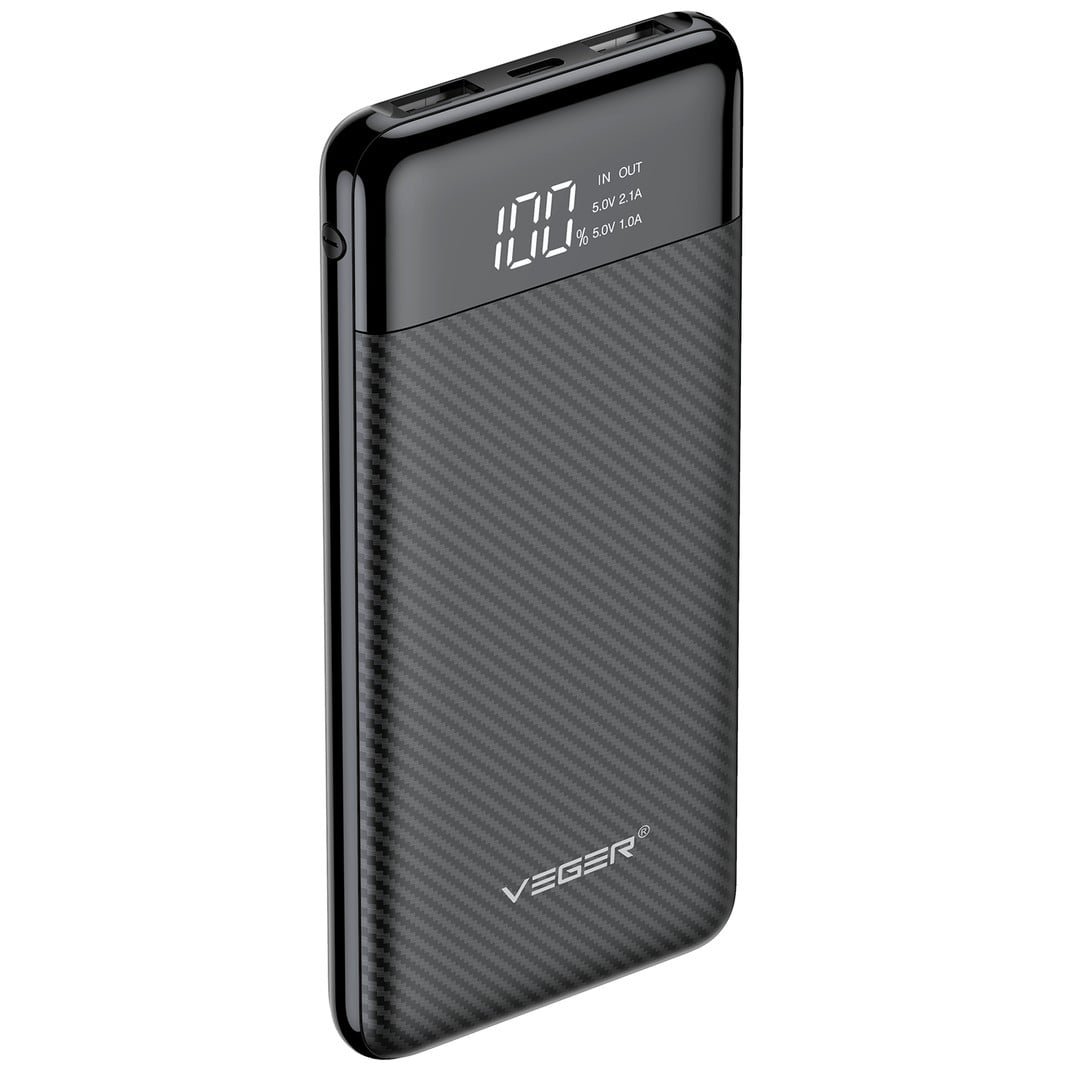 Veger W1087 L11 10000mAh Power Bank Black