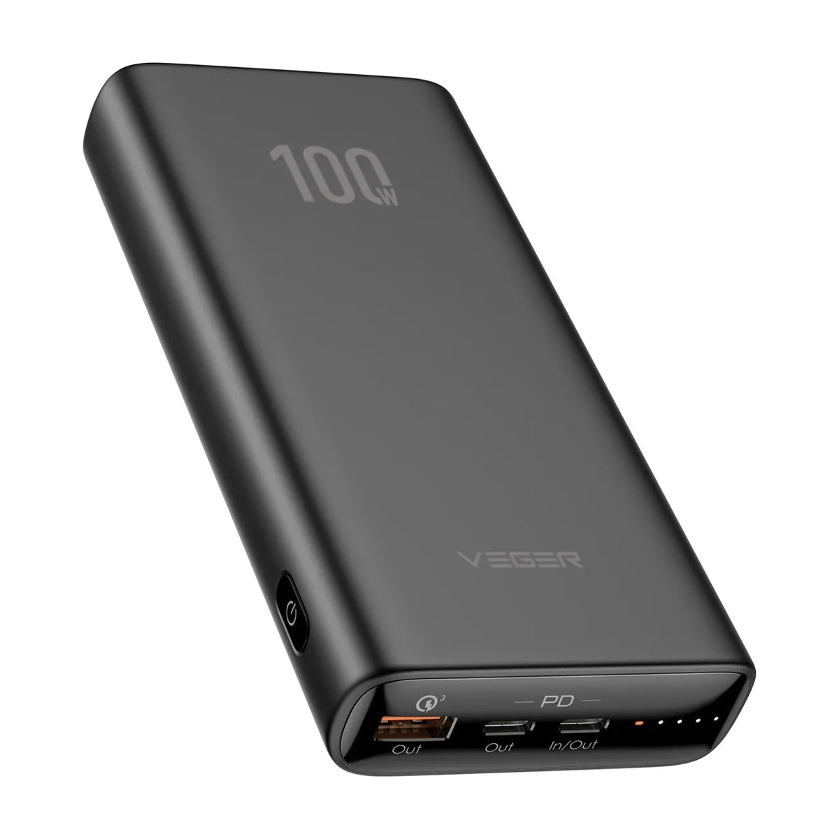 Veger W2032C-100 T100 PD QC3.0 5A 100W 20000 mAh Power Bank Black