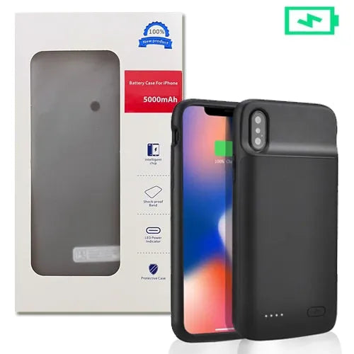 XDL-628M iPhone 8/7/6 Plus External Power Case 5000 mAh Black