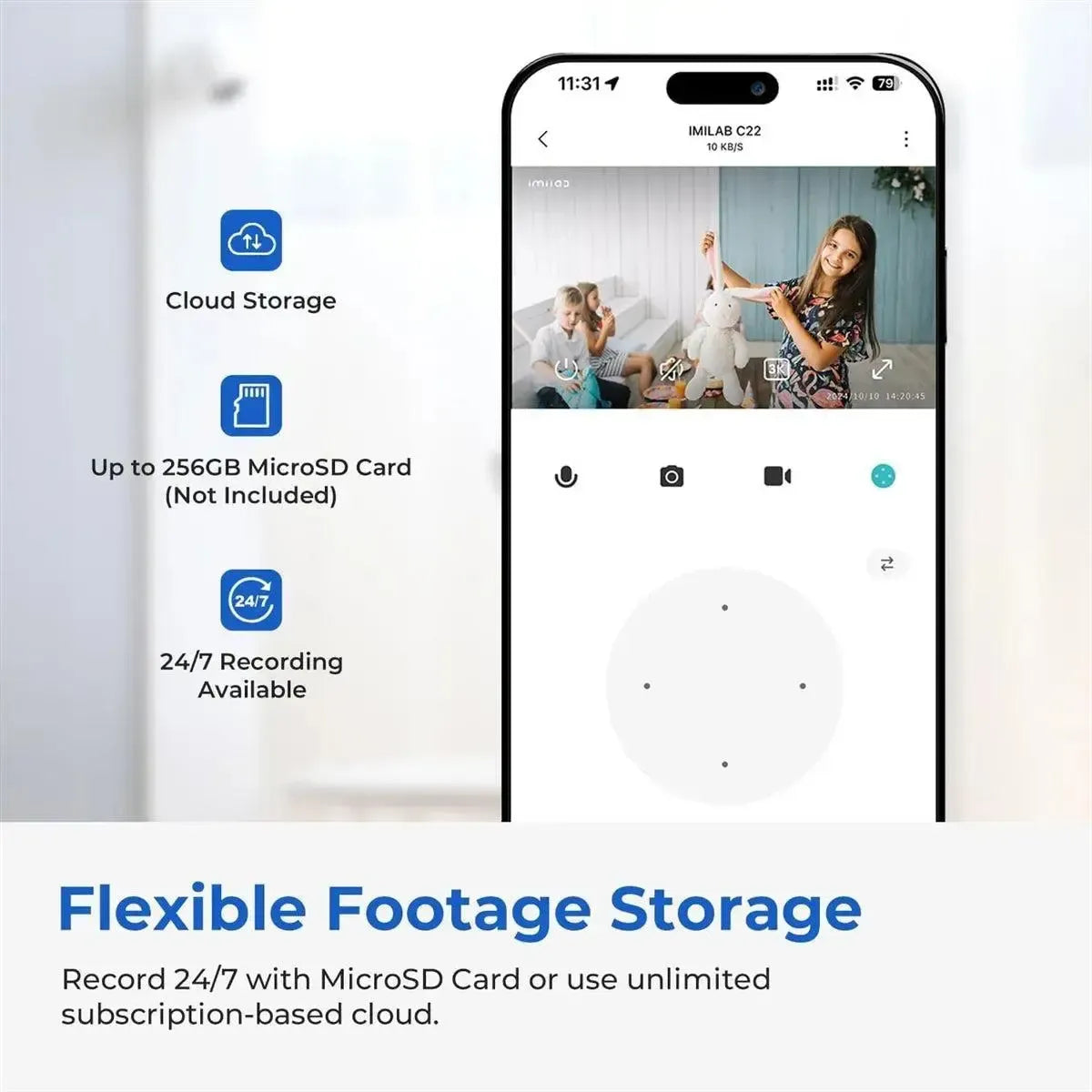 Xiaomi Imilab C22 Indoor Home 360° Security Camera 3K White