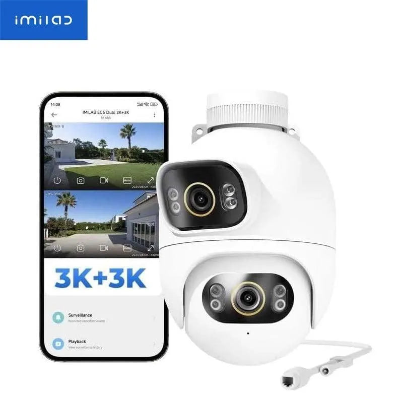 Xiaomi Imilab EC6 Dual Out-Door WiFi Plug-In Spotlight Security Camera 3K & 3K White